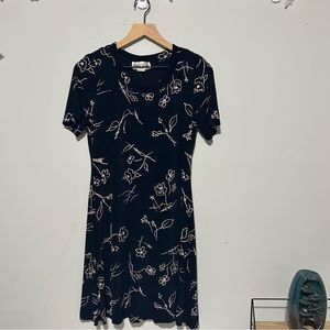 Navy blue slip on formal dress